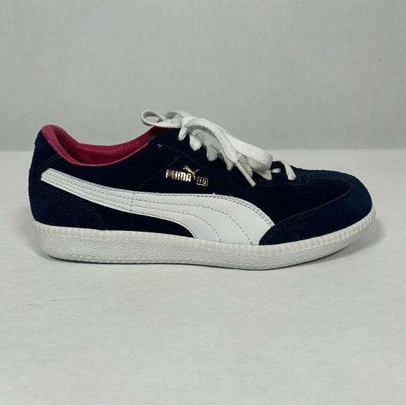 Puma 10 Suede Navy Blue with Dark Pink Interior - Picture 1 of 14